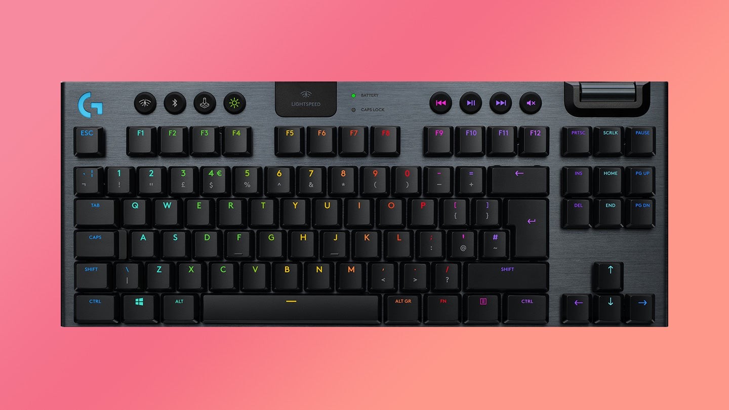 Bàn phím cơ không dây Logitech G915 TKL với đèn RGB và nút cuộn âm lượng