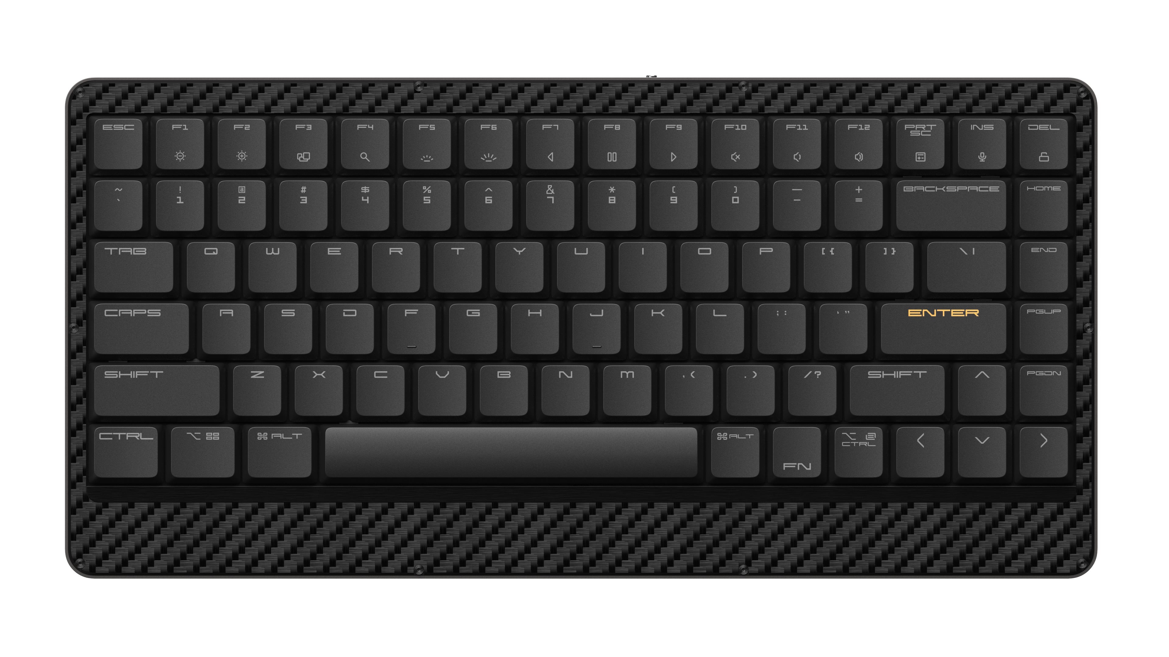 Bàn phím cơ Lofree Edge siêu mỏng màu bạc với keycap đen