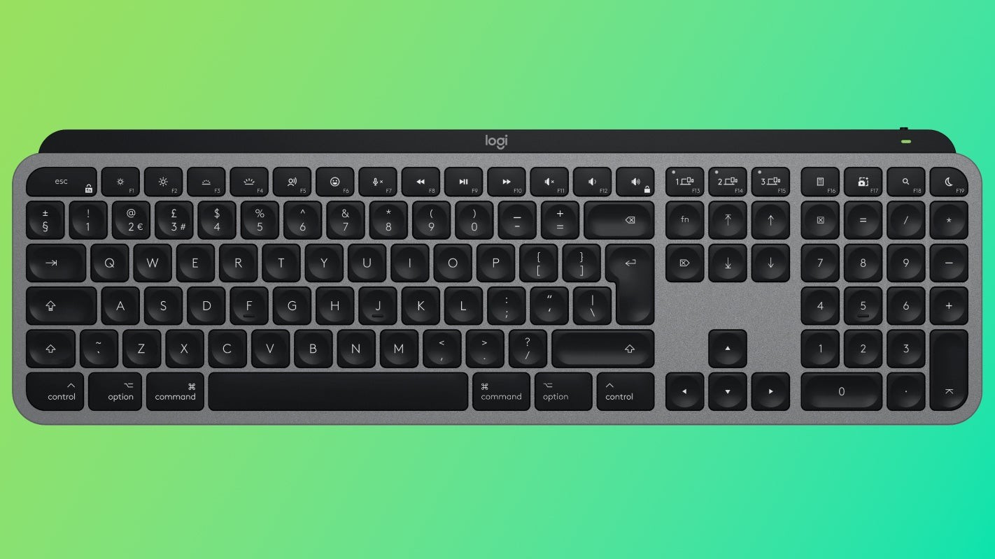 Bàn phím Logitech MX Keys S màu xám không gian với đèn nền trắng