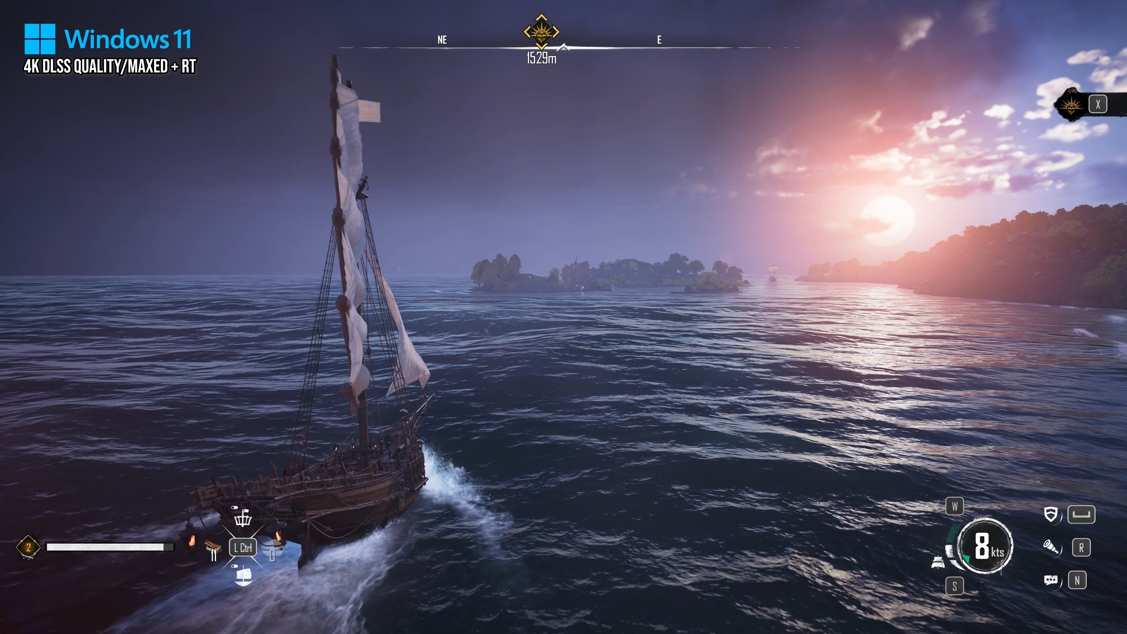 Bầu trời và mây thể tích đẹp mắt trong Skull and Bones