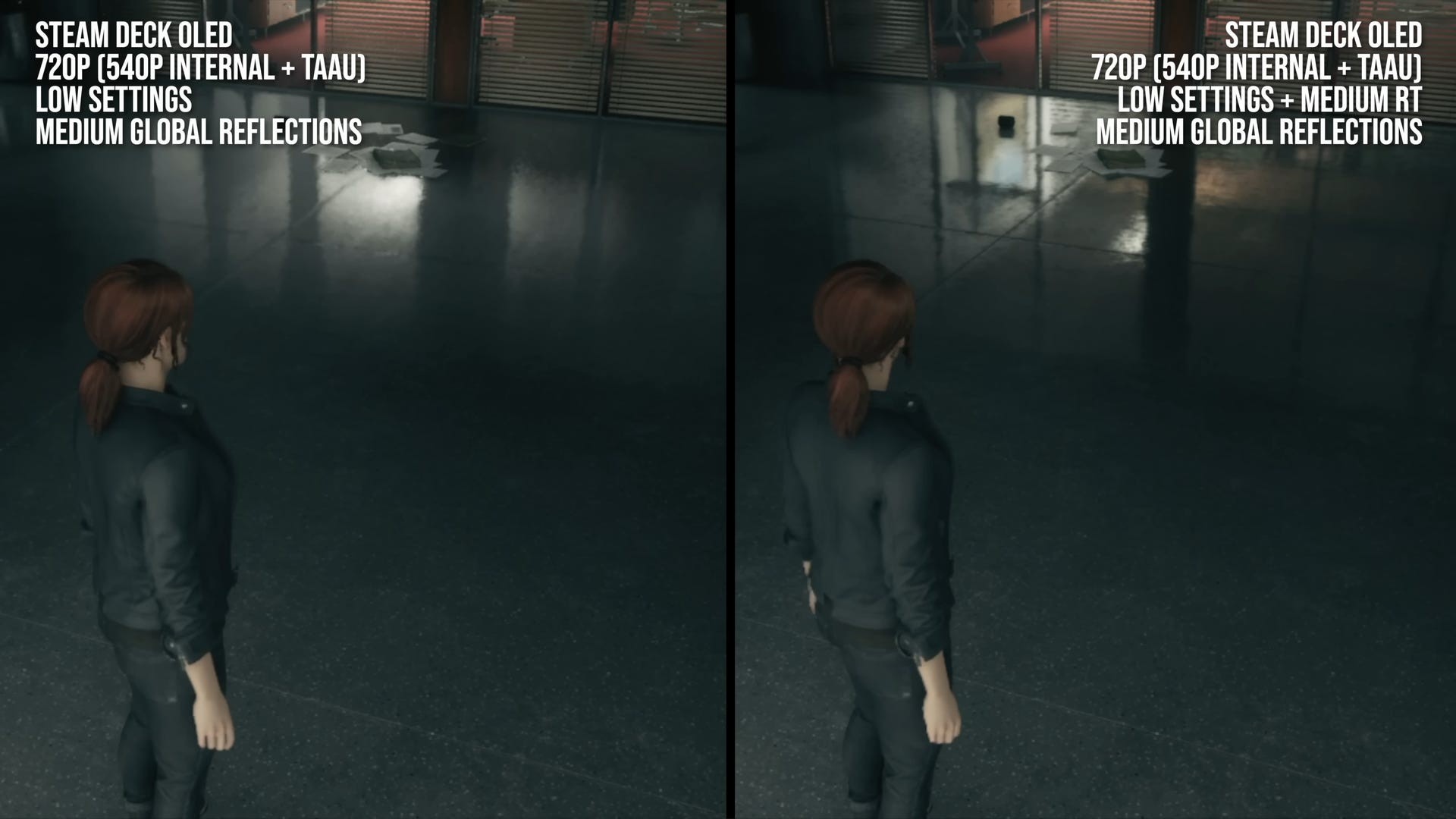 Hiệu ứng Ray Tracing rõ rệt trong game Control trên Steam Deck