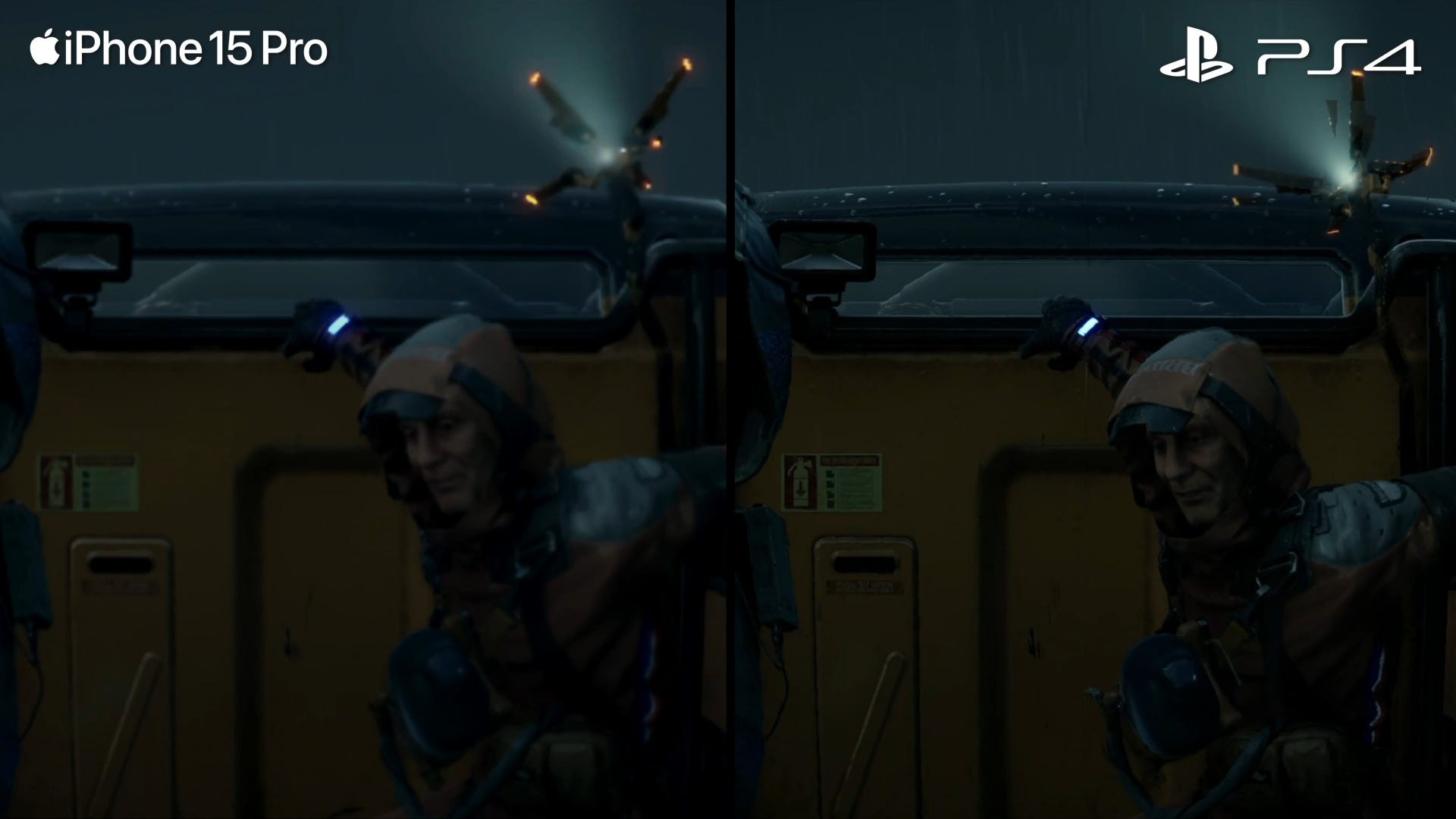 So sánh đồ họa Death Stranding giữa iPhone 15 Pro và phiên bản gốc