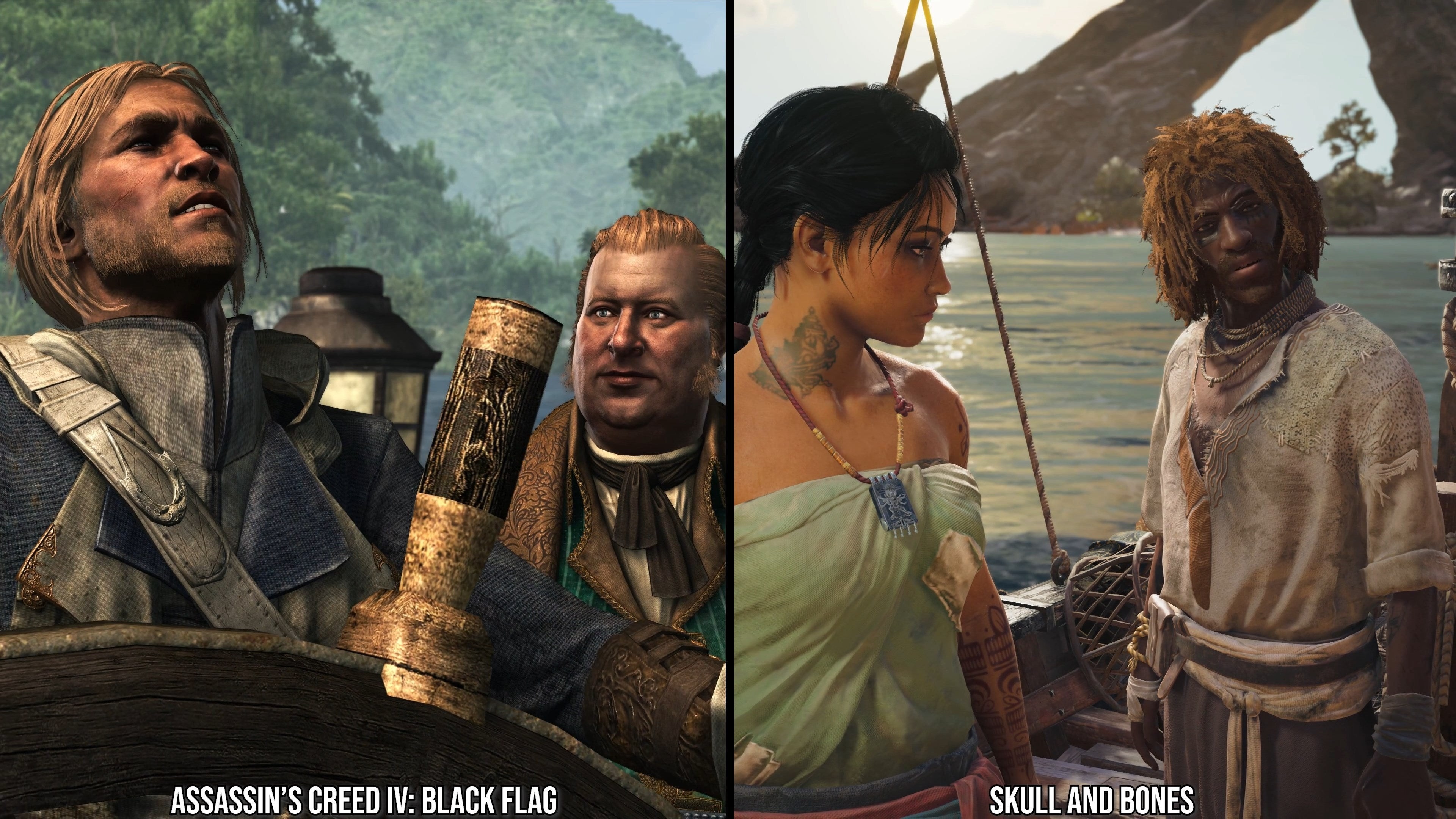 So sánh đồ họa nhân vật giữa Skull and Bones và Assassin's Creed Black Flag