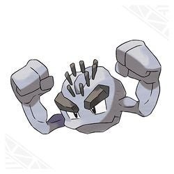 Alolan Geodude có lông mày và tóc nam châm hệ Đá Điện trong Pokemon Go