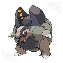Alolan Golem với pháo điện từ trên lưng hệ Đá Điện trong Pokemon Go