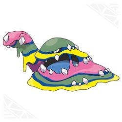 Alolan Muk nhiều màu sắc sặc sỡ hệ Độc Bóng tối trong Pokemon Go