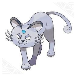 Alolan Persian mặt tròn màu tối hệ Bóng tối trong Pokemon Go