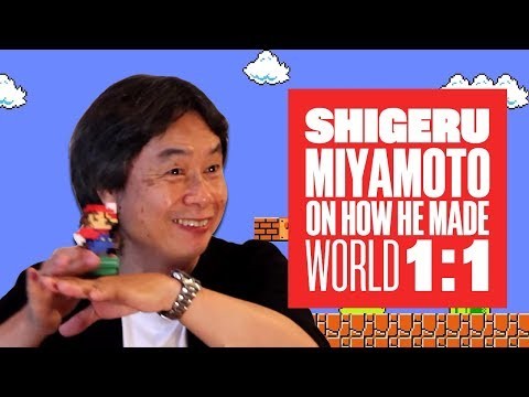 Ảnh bìa video YouTube về Miyamoto chia sẻ cách làm màn 1-1 của Mario