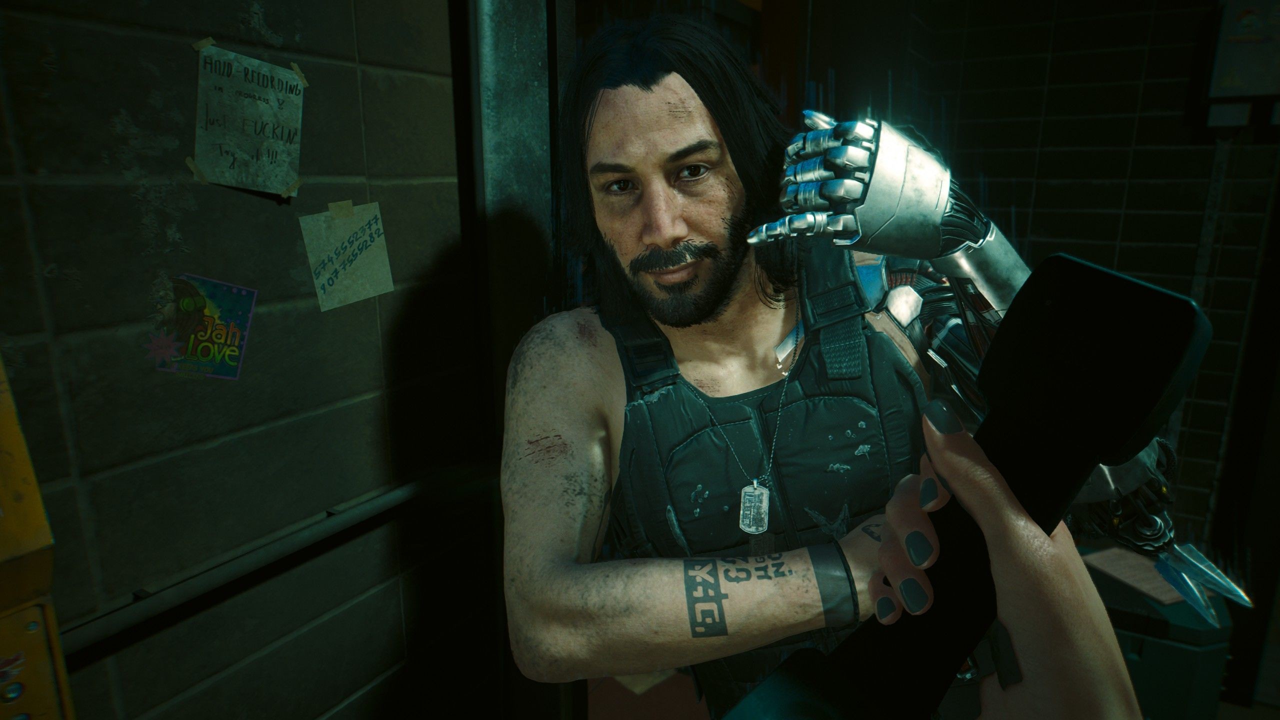 Ảnh chụp màn hình Cyberpunk 2077 Phantom Liberty cho thấy nhân vật Johnny Silverhand do Keanu Reeves thủ vai