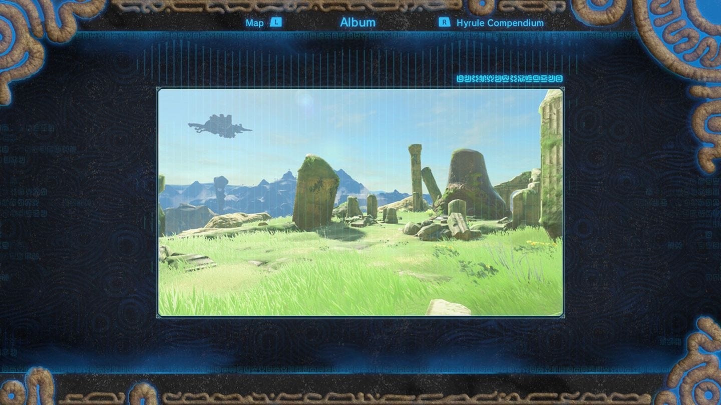 Ảnh manh mối Ký ức 05 - Sự Oán Giận của Zelda gần Vah Medoh