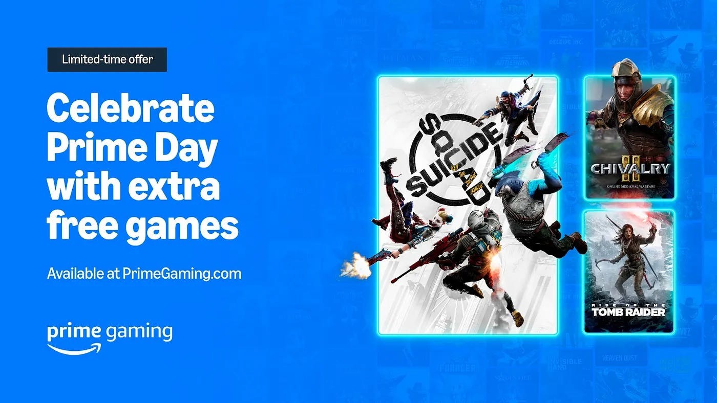 Ảnh quảng cáo Prime Gaming tặng Suicide Squad, Chivalry 2 và Rise of the Tomb Raider miễn phí