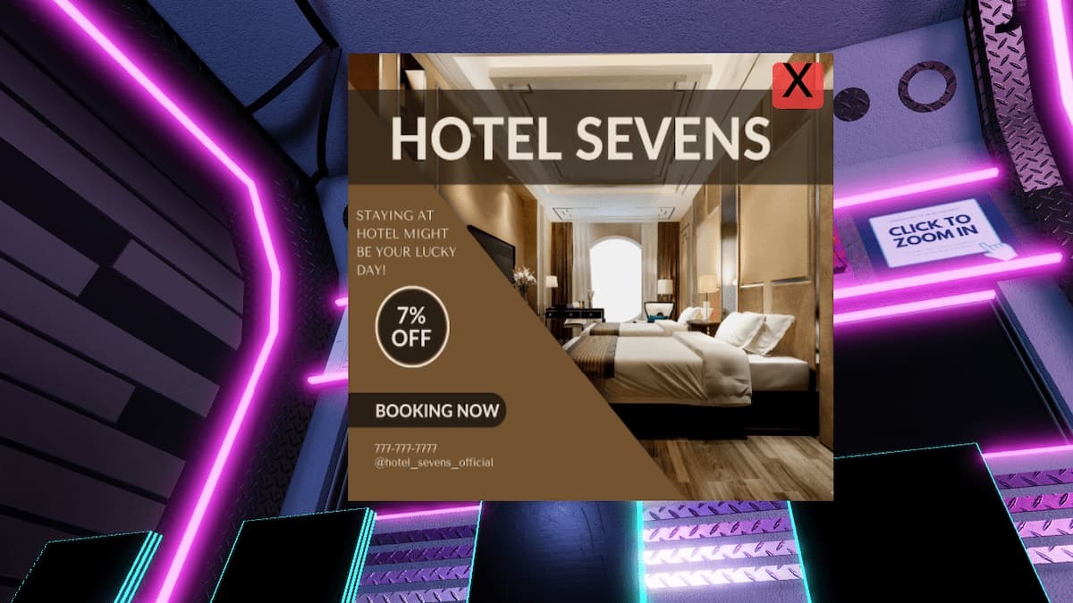 Áp phích Hotel Sevens trong Terminal Escape Room