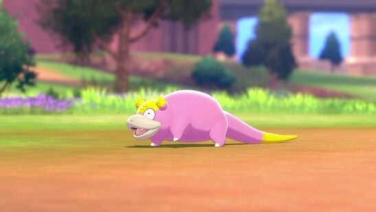 Artwork Galarian Slowpoke ngồi trên bờ biển