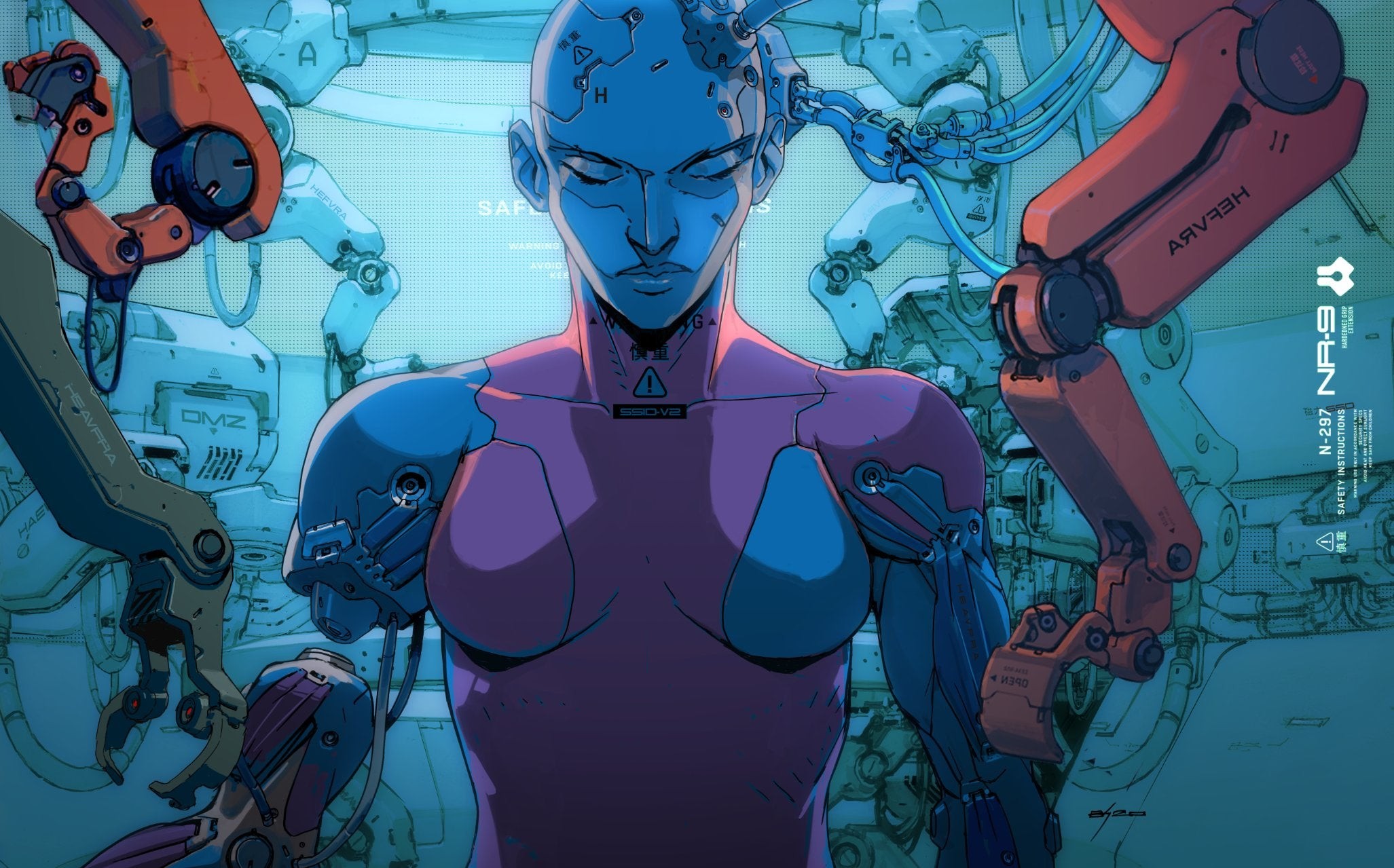 Artwork nhá hàng game khoa học viễn tưởng mới của Reikon Games với tông màu cyberpunk