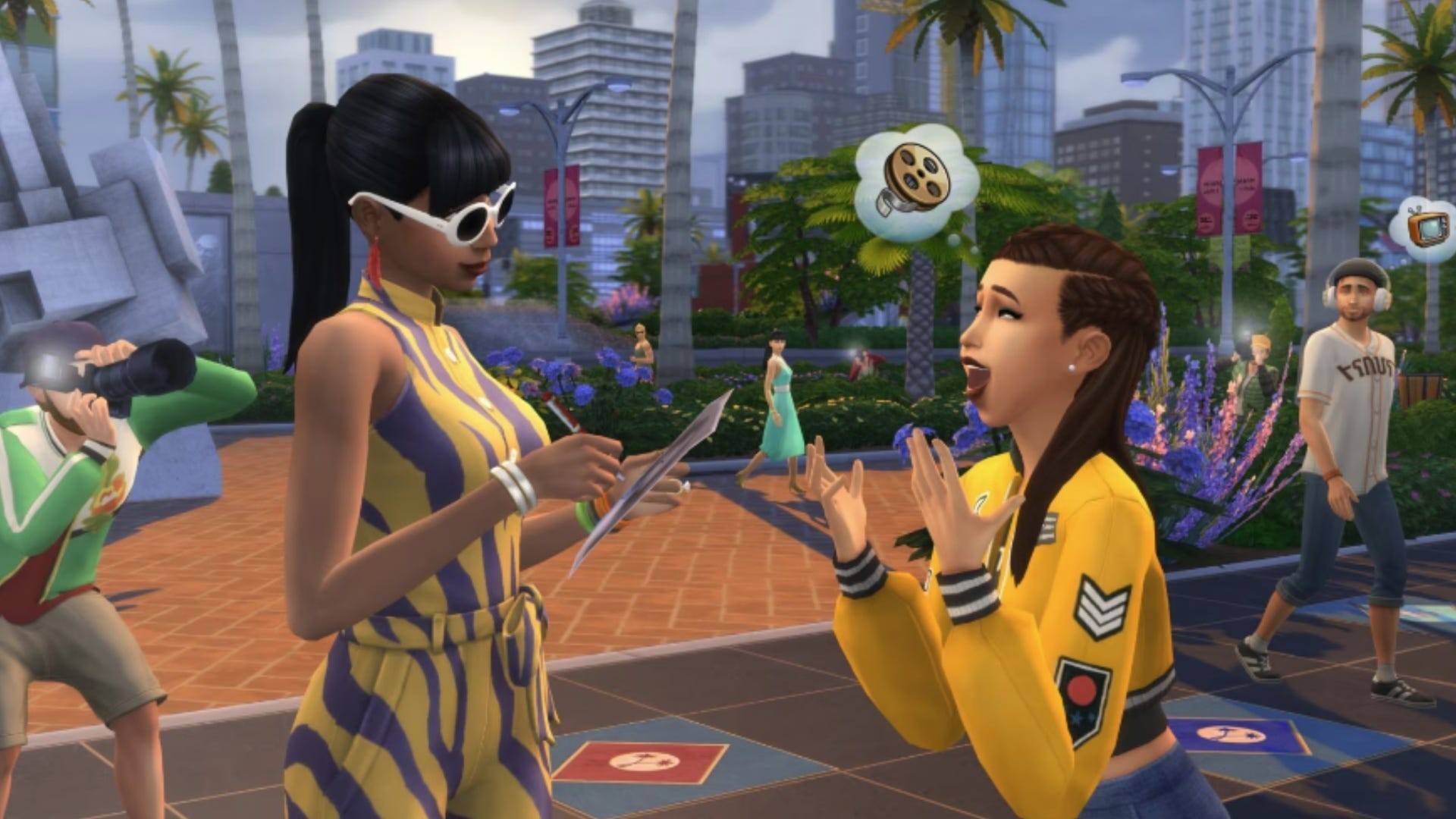 Artwork quảng cáo Sim ký tặng trong The Sims 4 Get Famous.