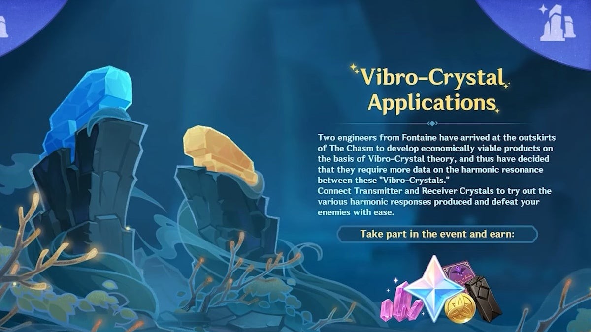 Artwork sự kiện Vibro-Crystal Applications Genshin Impact 4.6