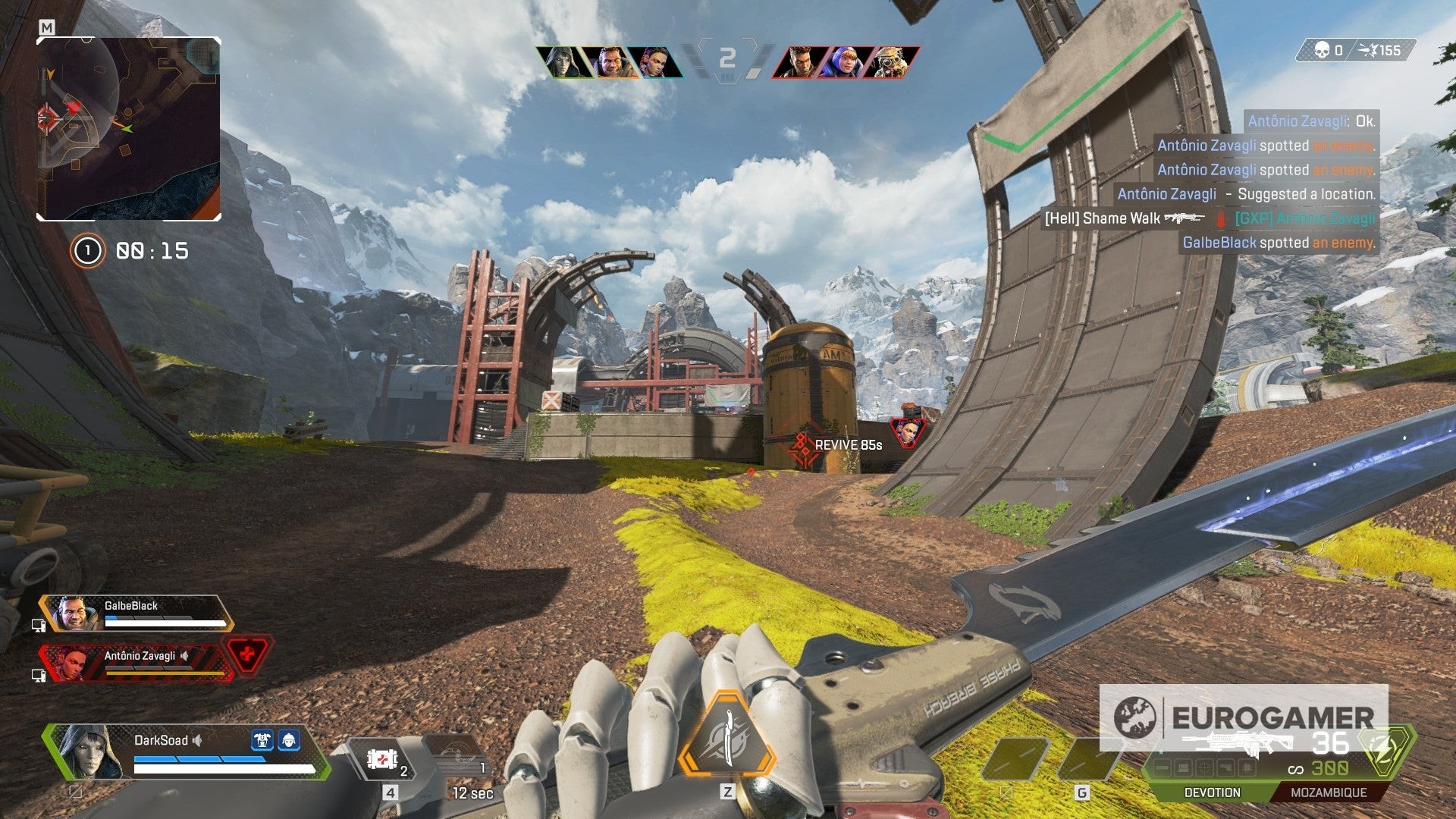 Ash sử dụng kiếm để mở cổng Phase Breach trong Apex Legends