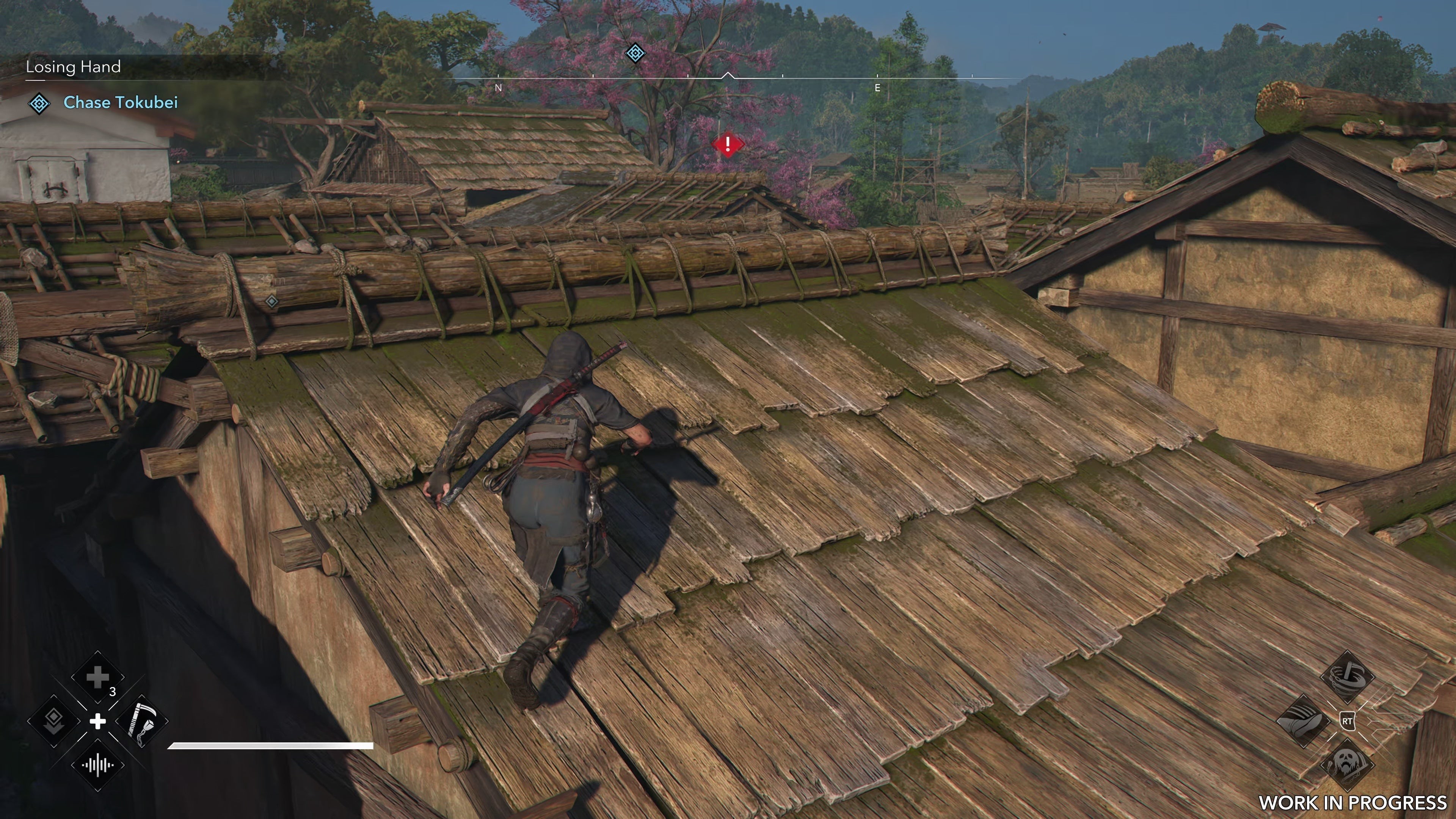 Assassin's Creed Shadows - Chạy trên mái nhà