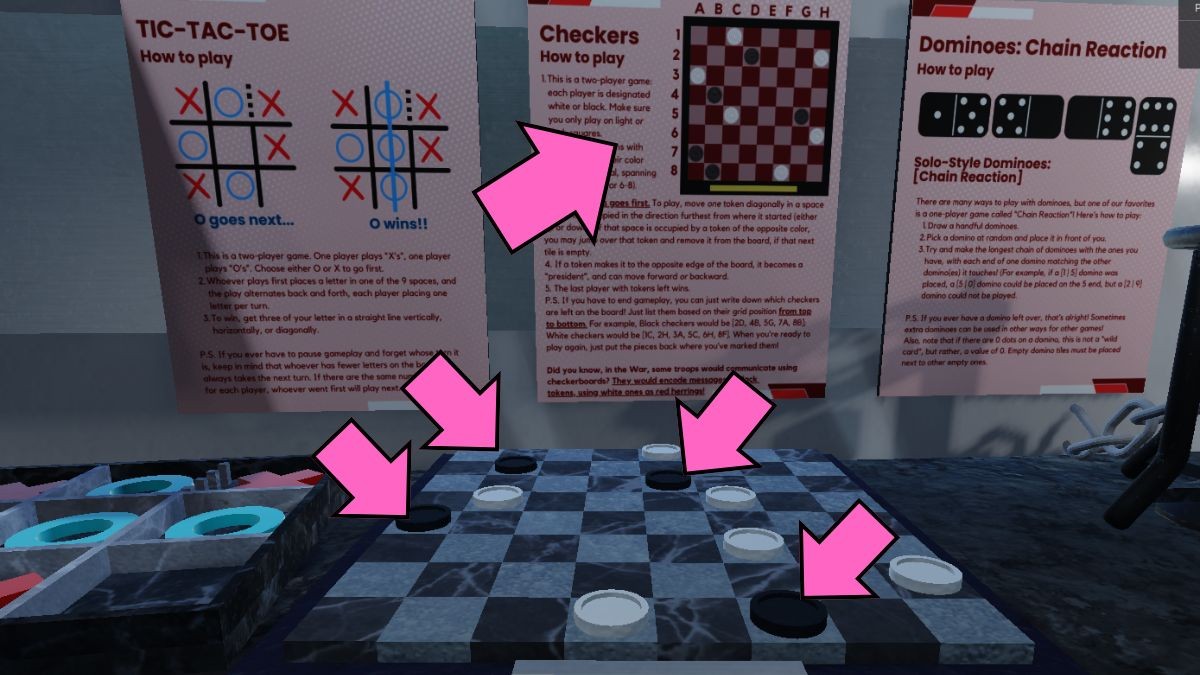 Bàn cờ đam trong chapter 4 Terminal Escape Room Roblox