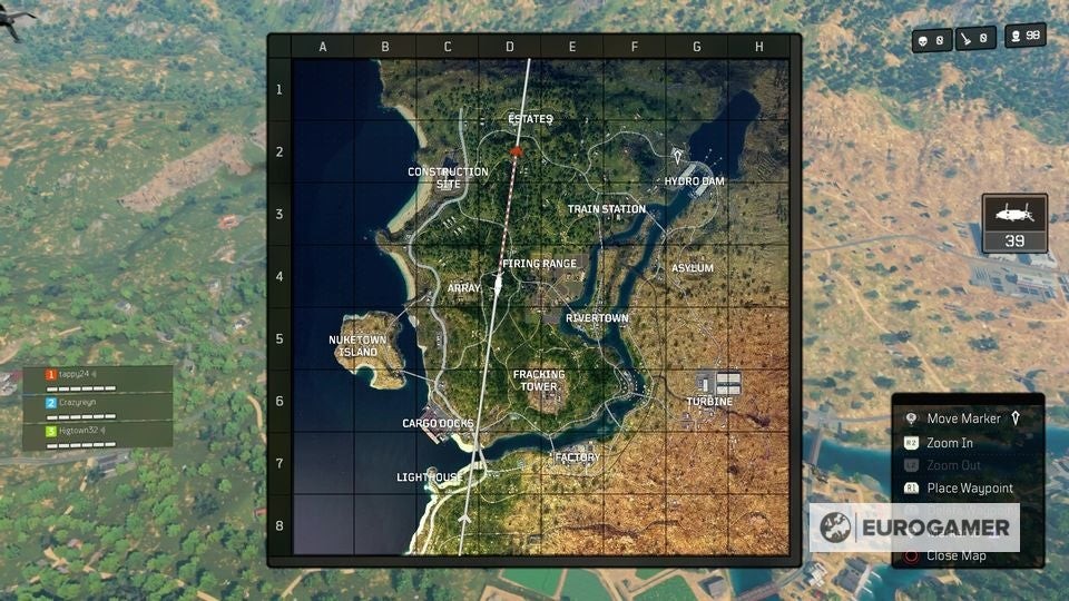 Bản đồ blackout nhỏ hơn so với các trò chơi battle royale khác.