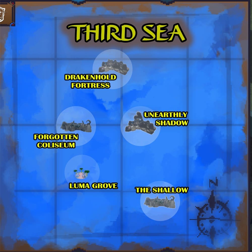 Bản đồ Third Sea mới trong King Legacy với các đảo được cập nhật