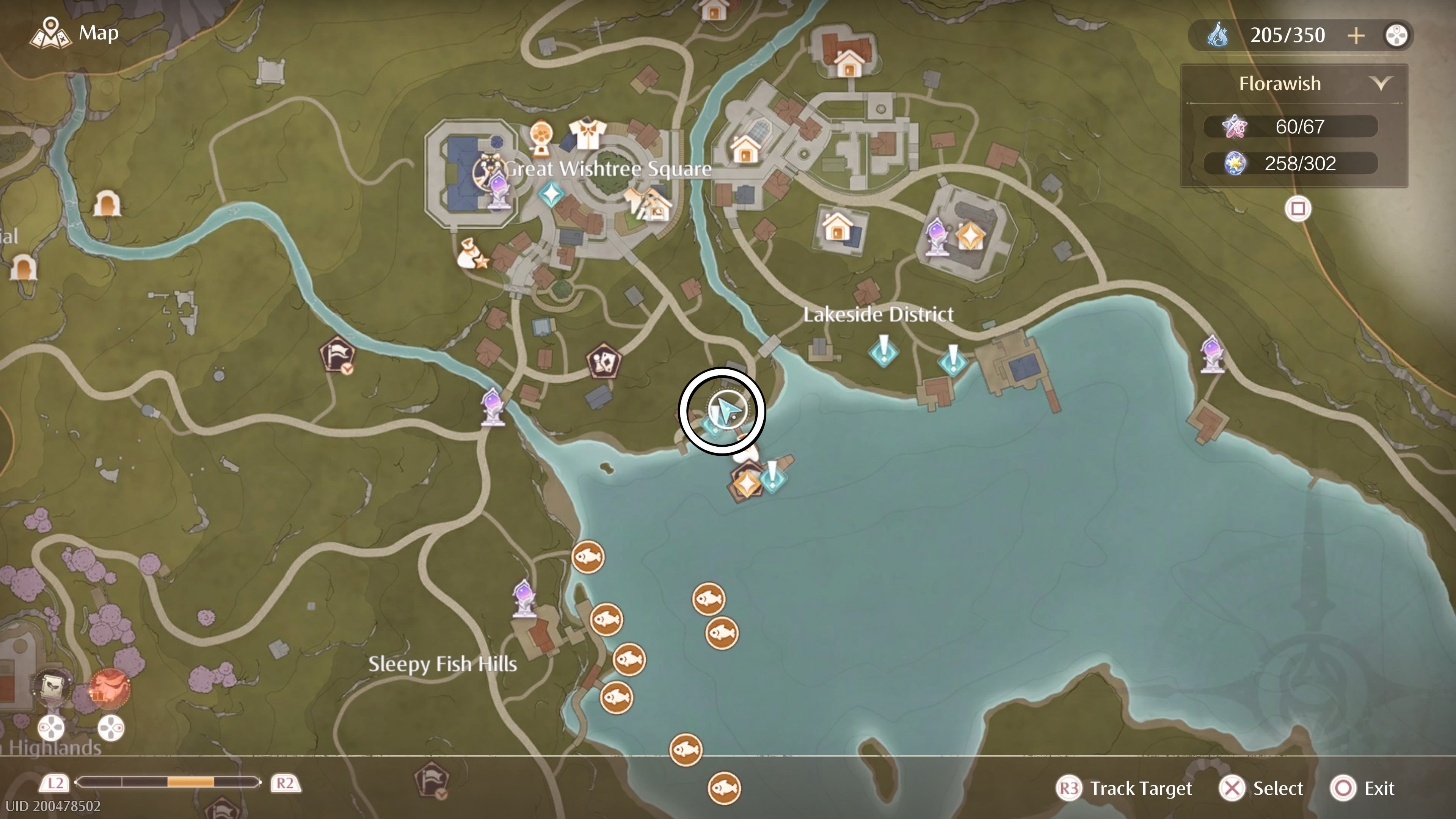 Bản đồ vị trí Aventura trong Infinity Nikki gần tàu Bạch Ngọc Đơn