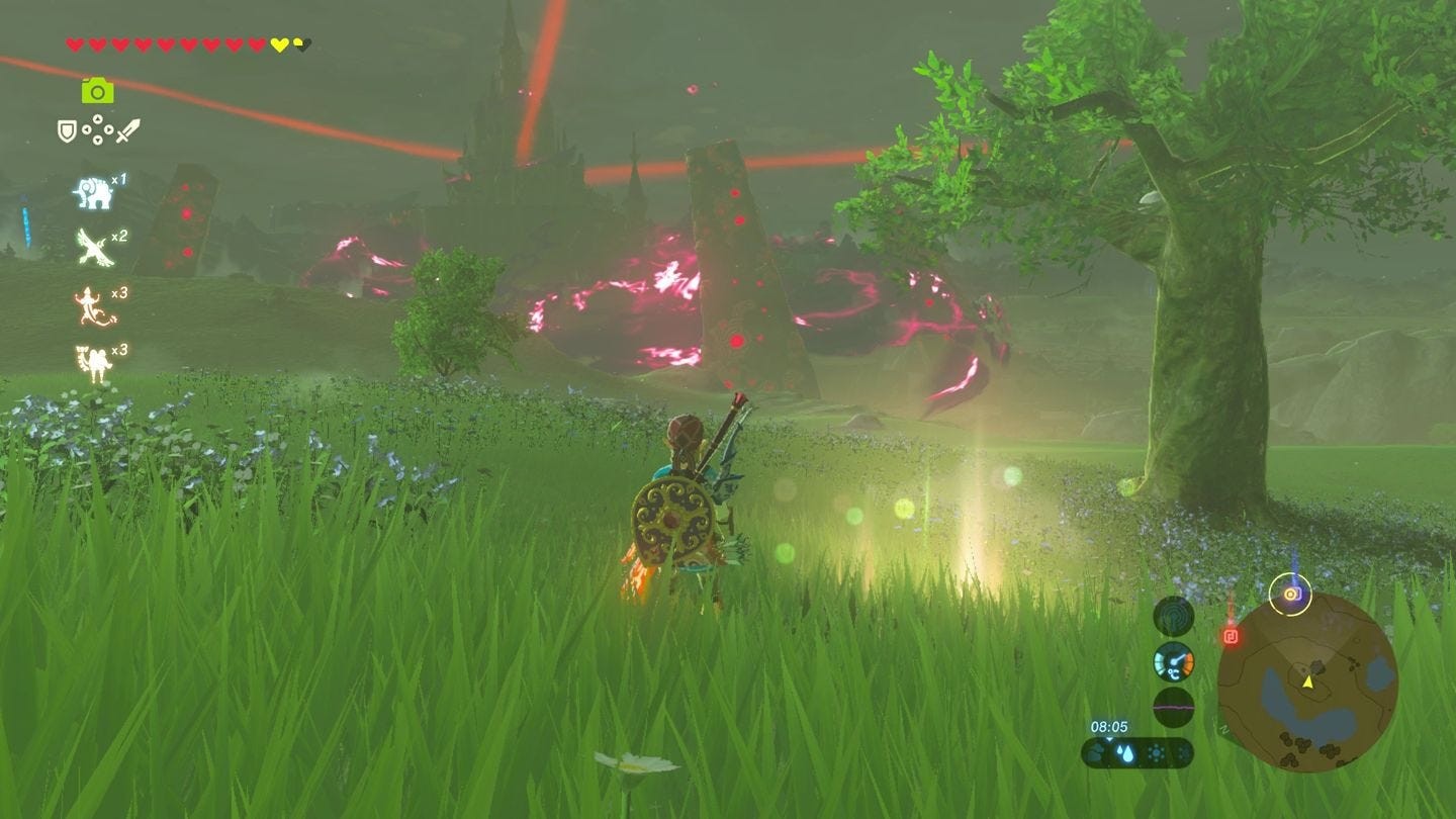 Bản đồ vị trí Ký ức 09 phía tây bắc Lâu đài Hyrule
