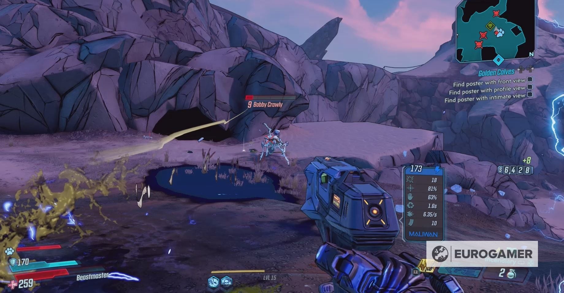 Bắn hạ Bobby Crawly khi nó đang bay để dễ dàng sử dụng Kỹ năng Hành động - Borderlands 3