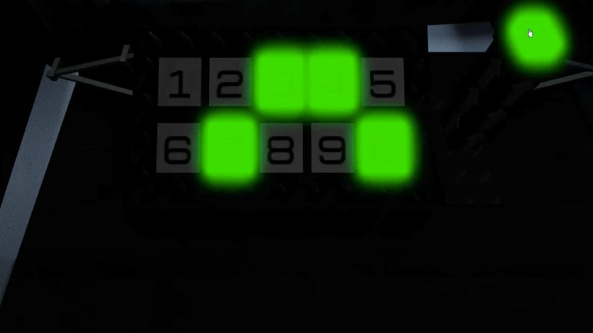 Bàn phím thang máy lối ra phòng trẻ trong Terminal Escape Room