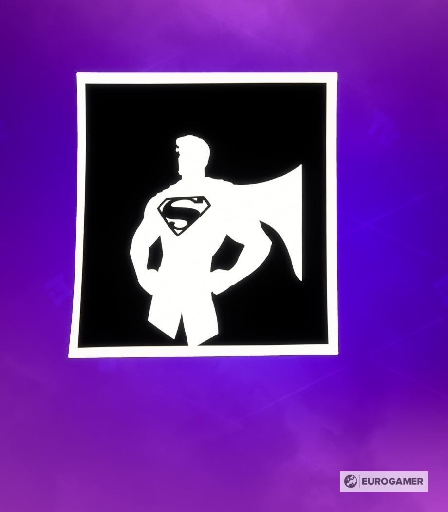 Banner Icon hình logo Superman trong Fortnite