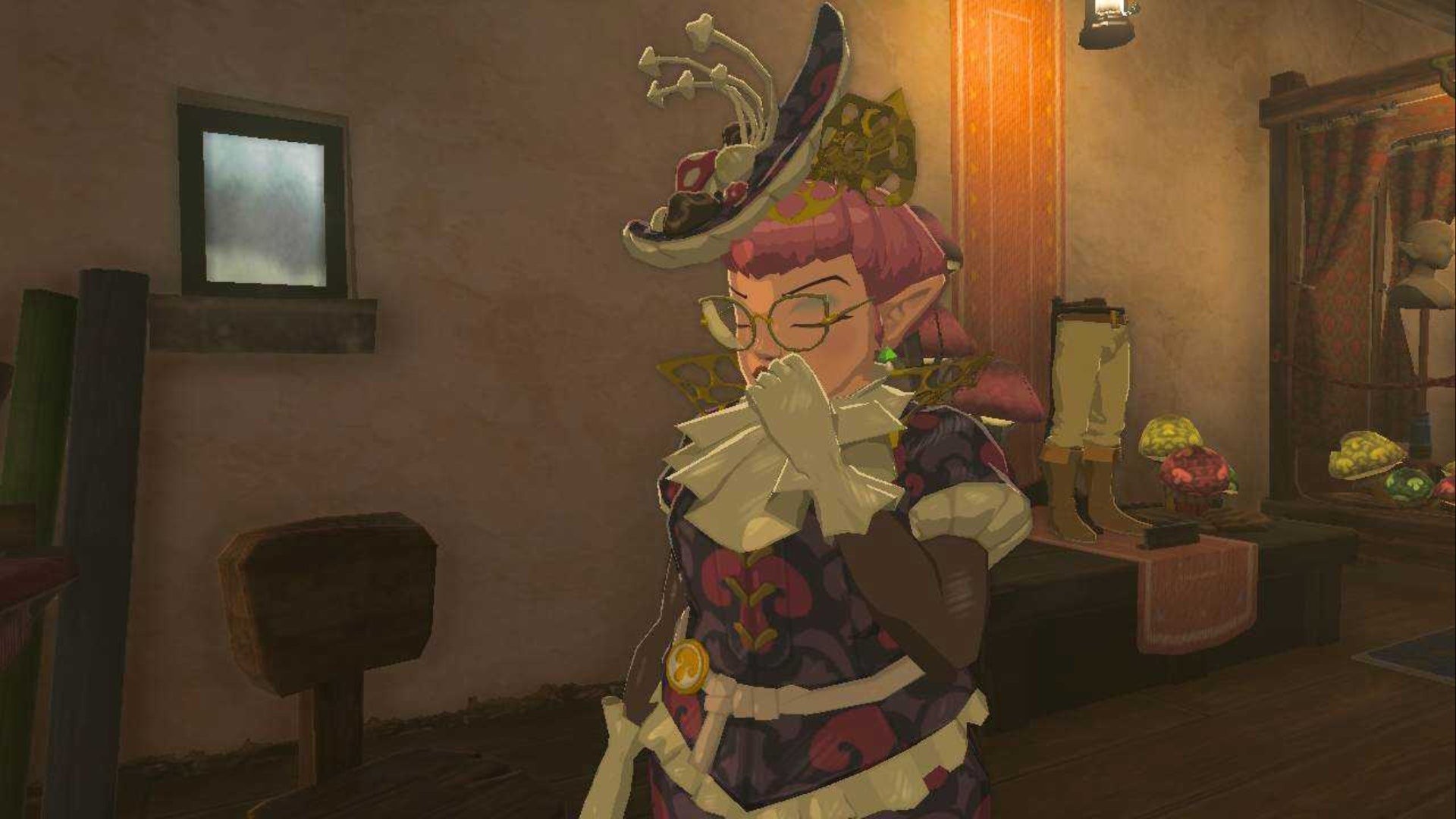 Bên trong cửa hàng thời trang của Cece ở Làng Hateno trong Zelda TotK