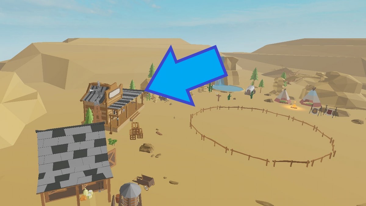Bên trong quán rượu (saloon) tại khu sa mạc Animal Simulator