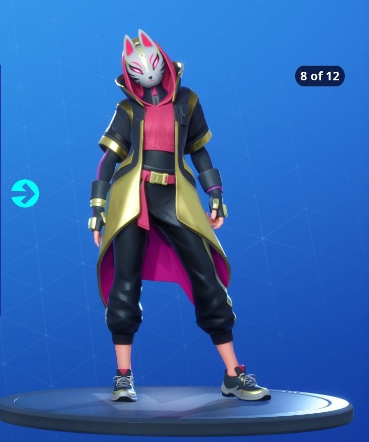 Biến thể skin Catalyst Fortnite Mùa 10 sét tím