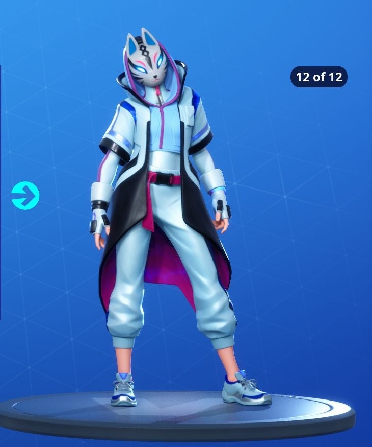 Biến thể skin Catalyst Fortnite Mùa 10 sét trắng hồng
