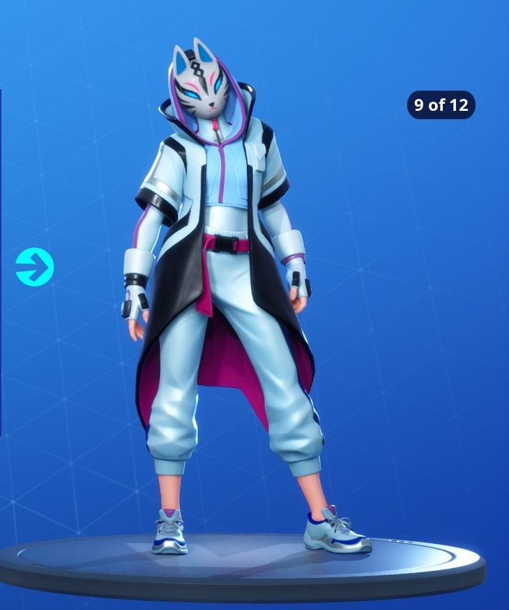Biến thể skin Catalyst Fortnite Mùa 10 sét trắng