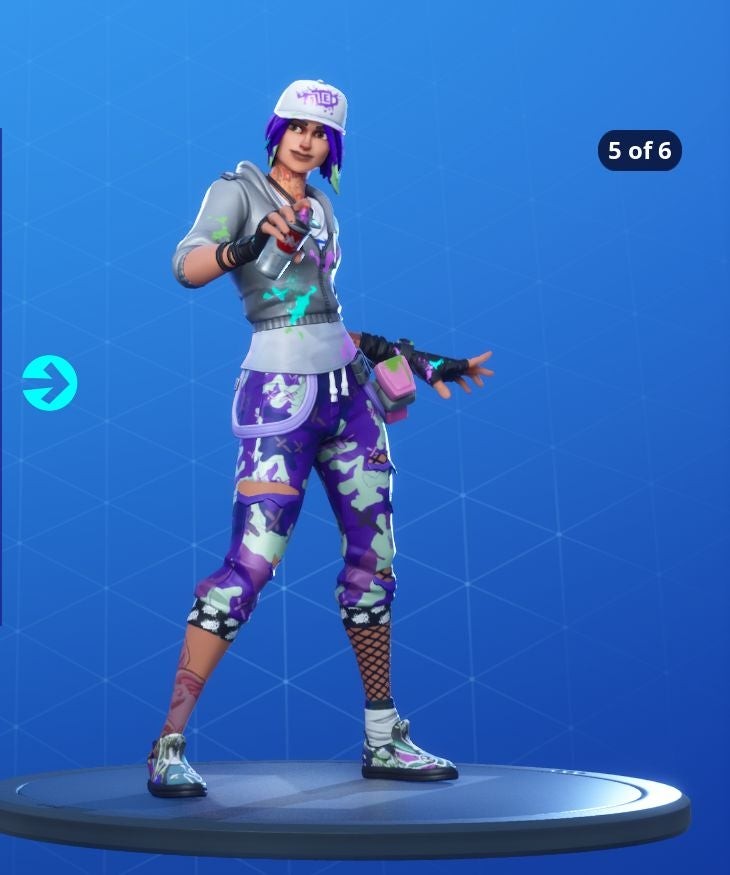 Biến thể skin Titled Teknique Fortnite Mùa 10 áo khoác tím