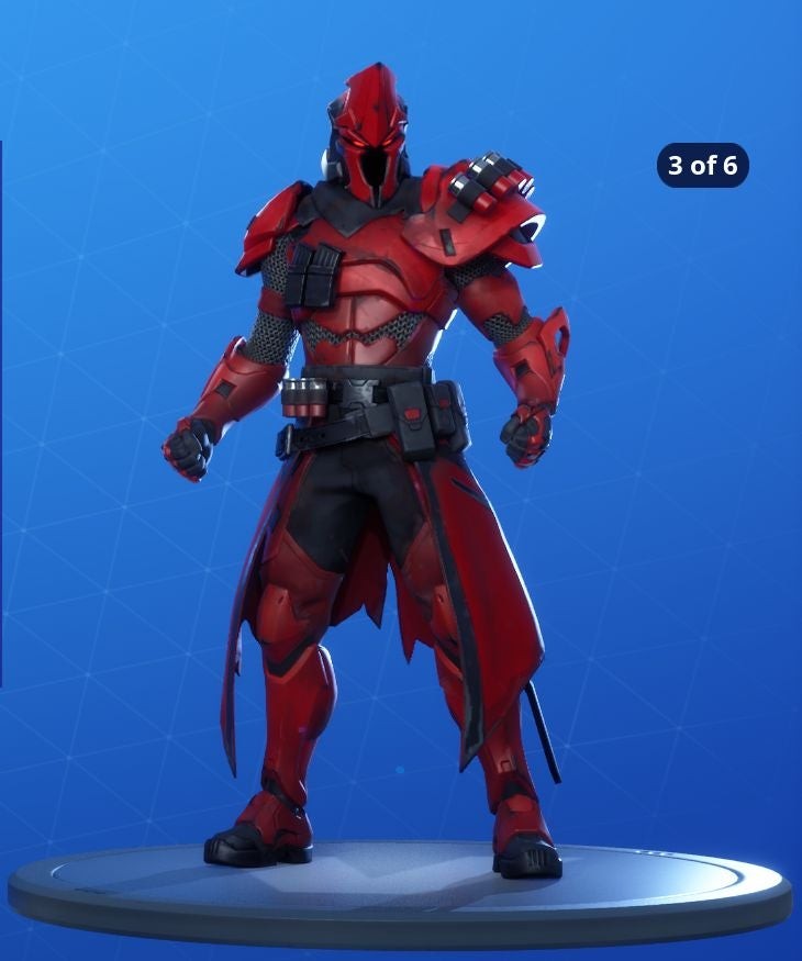 Biến thể skin Ultima Knight Fortnite Mùa 10 màu bạc
