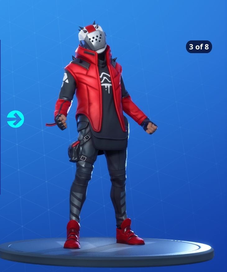 Biến thể skin X-Lord Fortnite Mùa 10 áo khoác xanh