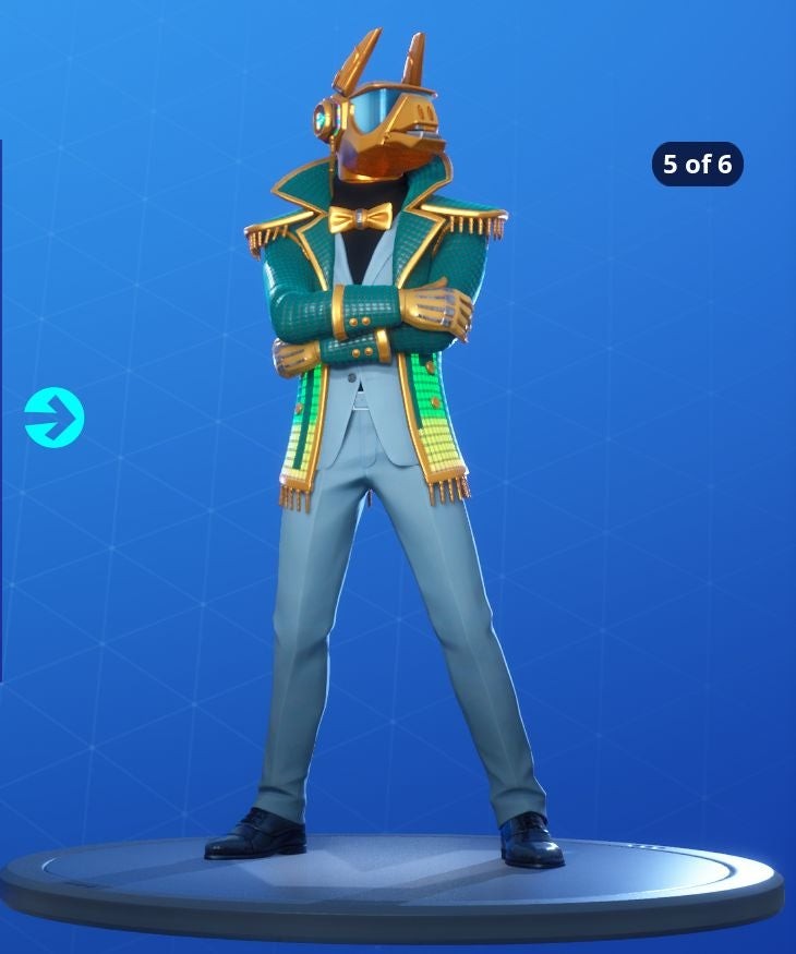 Biến thể skin Yond3r Fortnite Mùa 10 áo xanh dương