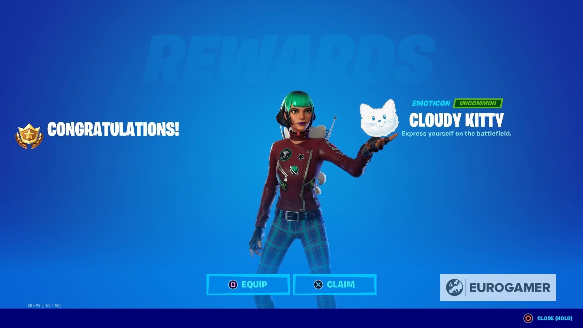 Biểu cảm phần thưởng khi hoàn thành nhiệm vụ Bệ Chiếu Hình Fortnite