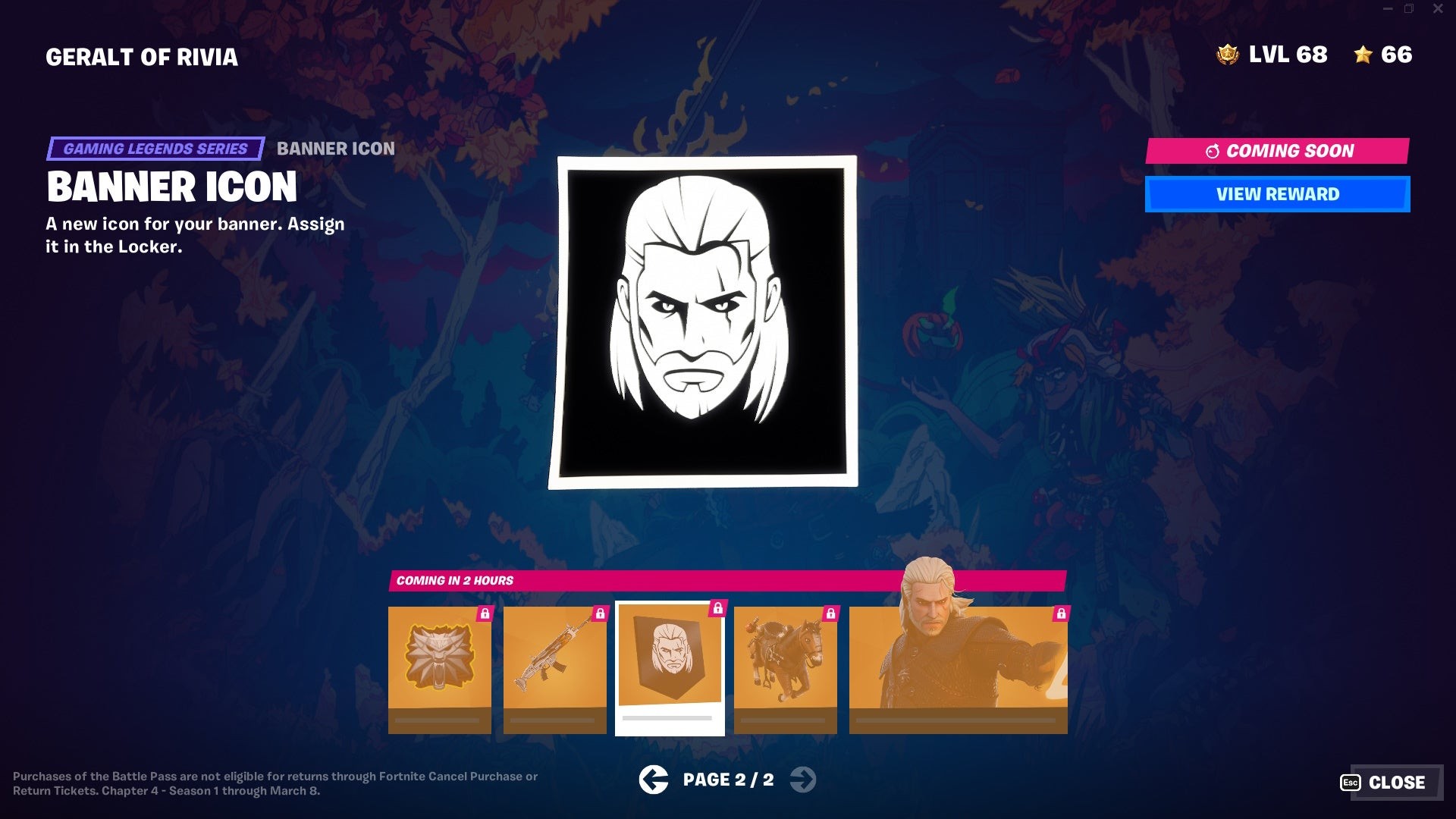 Biểu ngữ Geralt dành cho hồ sơ người chơi