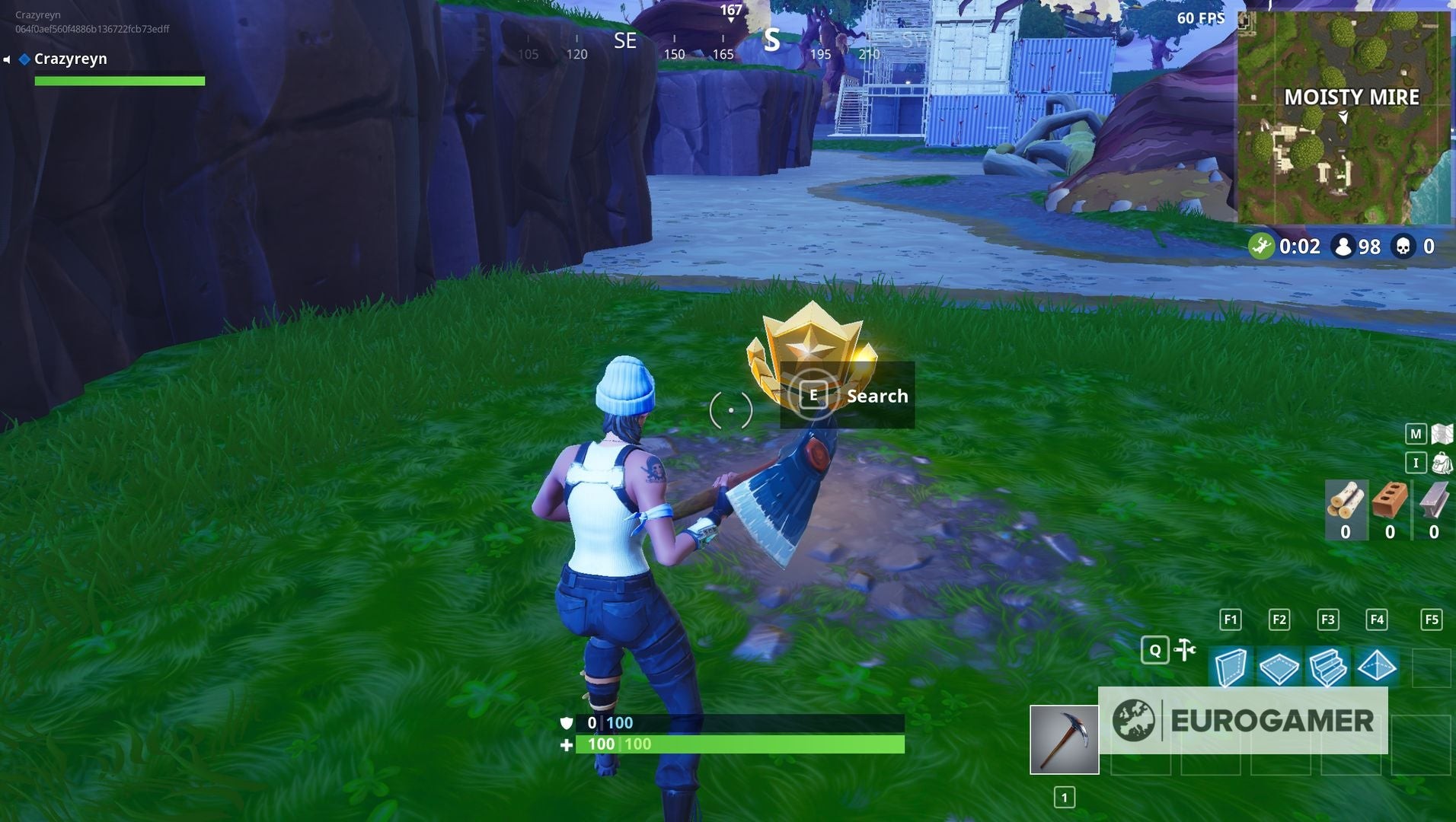 Biểu tượng Battle Star xuất hiện tại vị trí thử thách Fortnite Ghế dài, Xe Kem, Trực thăng