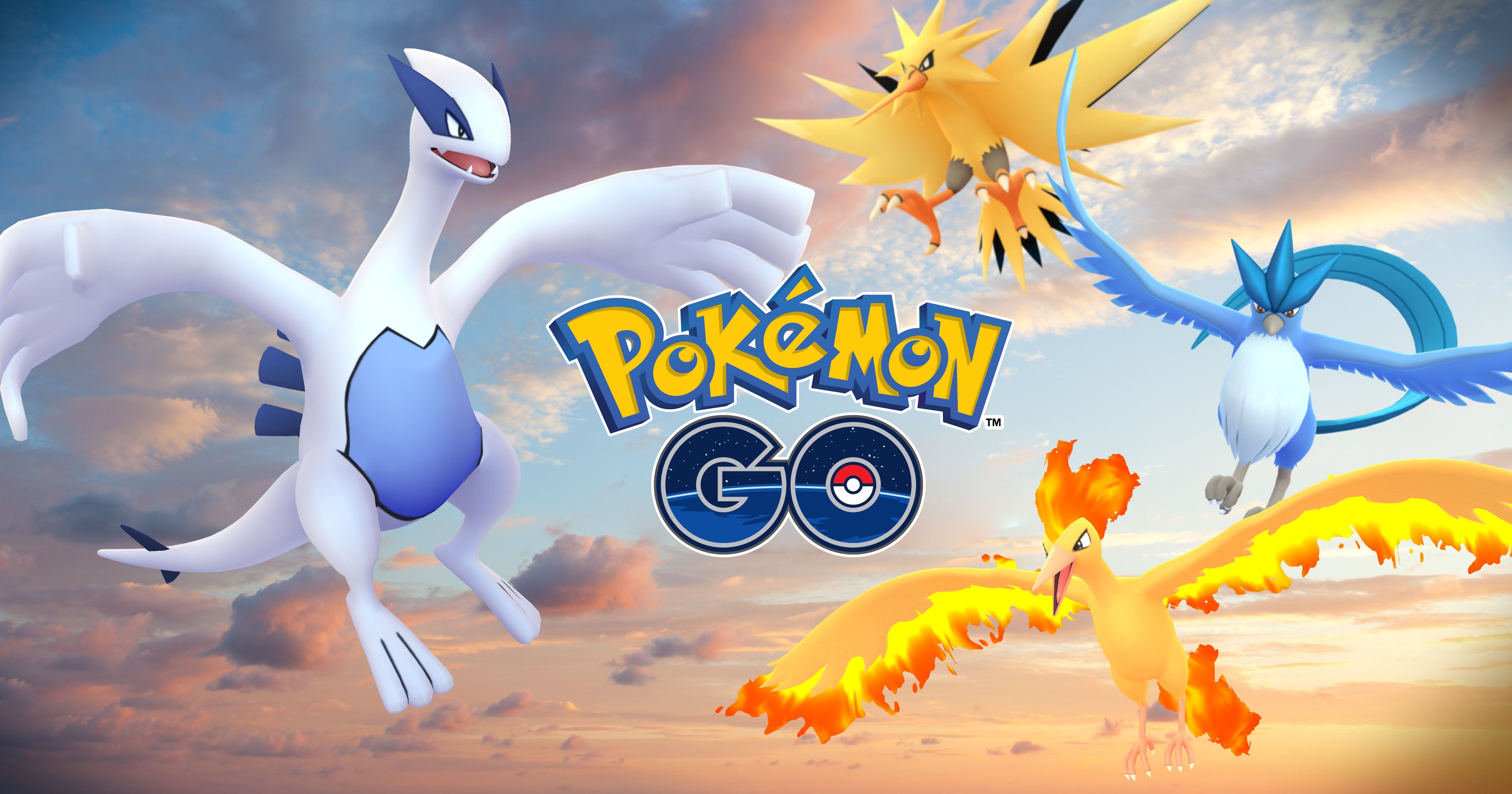 Bộ ba chim huyền thoại Articuno, Zapdos, Moltres cùng với Lugia trong Pokémon