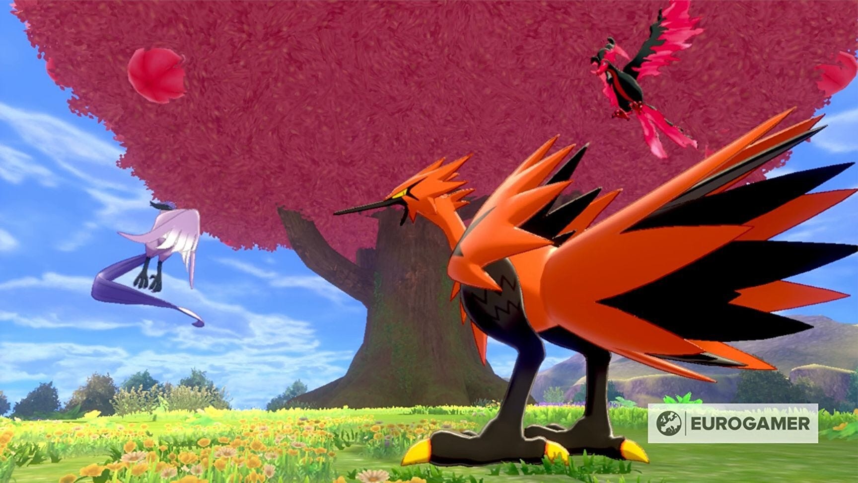 Bộ ba chim huyền thoại Galar Articuno, Zapdos và Moltres trong Pokémon Sword and Shield