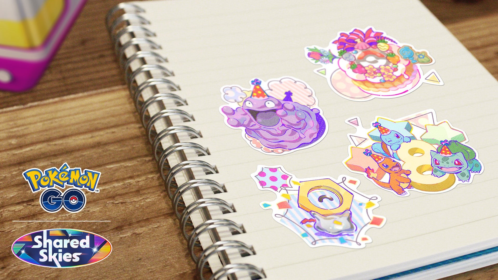 Bộ sticker chủ đề sự kiện kỷ niệm 8 năm Pokémon Go