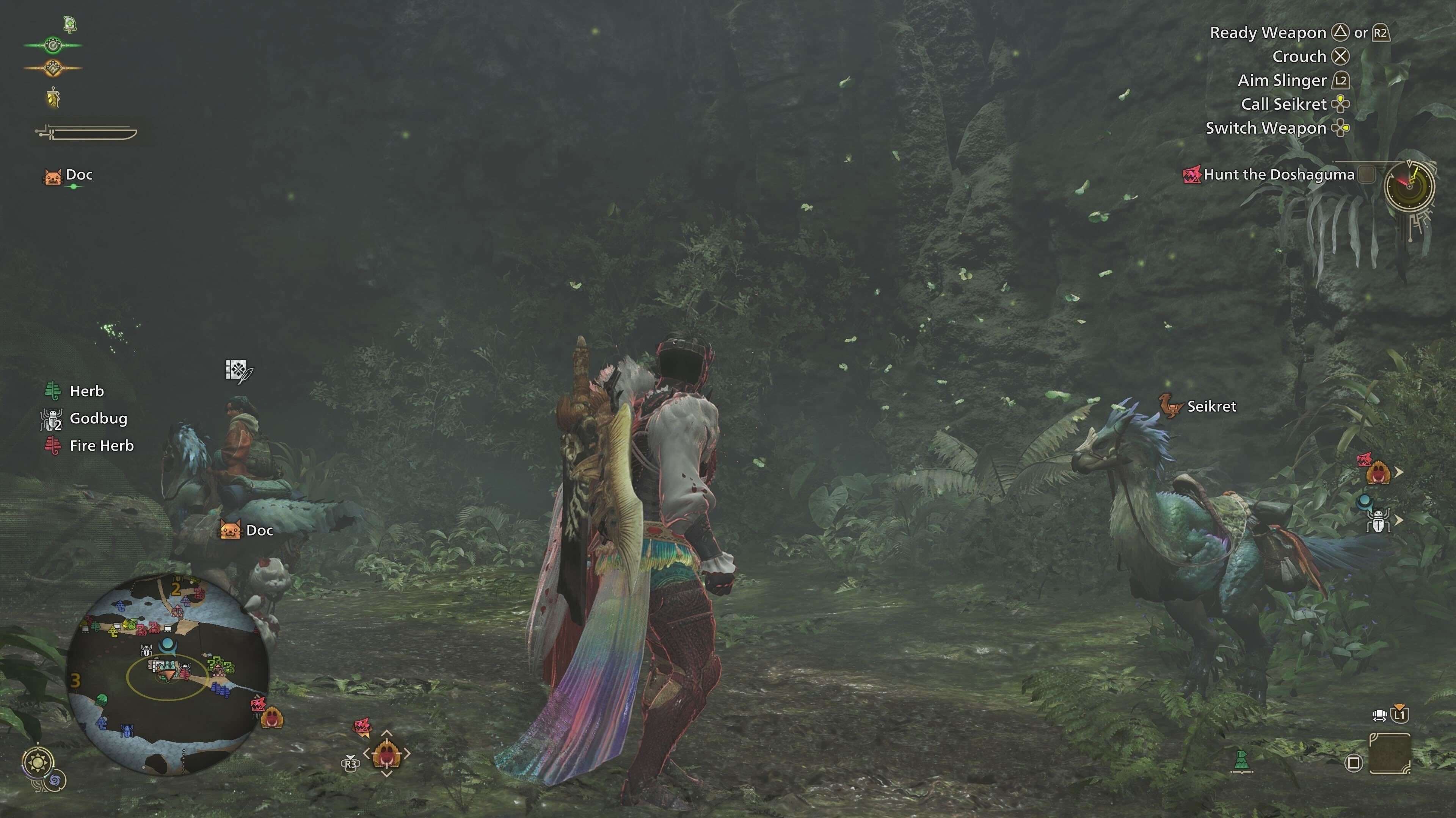 Bướm bay quanh địa điểm tiềm năng của Pop-up Camp trong Monster Hunter Wilds