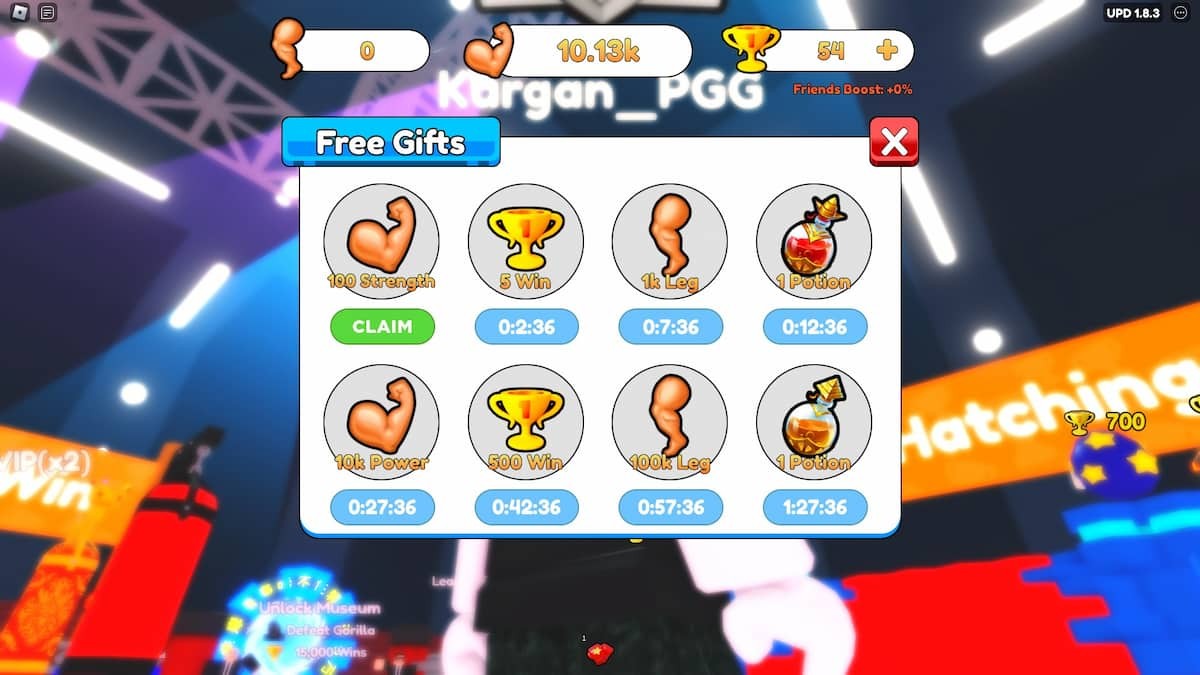 Các cách khác để nhận phần thưởng miễn phí trong One Punch KO như tham gia group Roblox