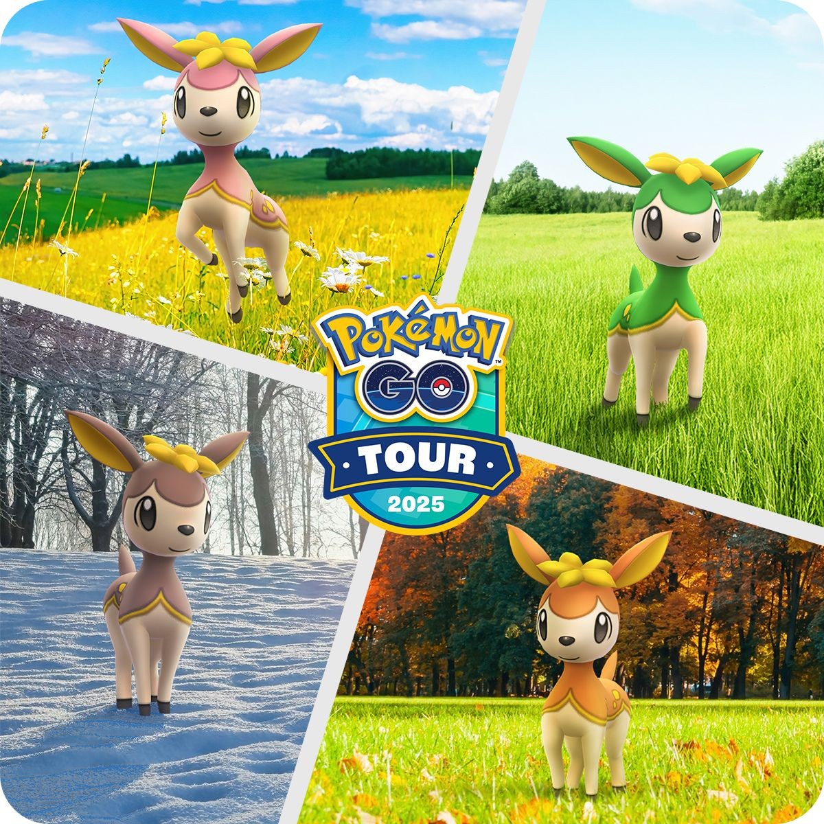 Các dạng Shiny Deerling ra mắt toàn cầu trong Pokémon Go Tour Unova