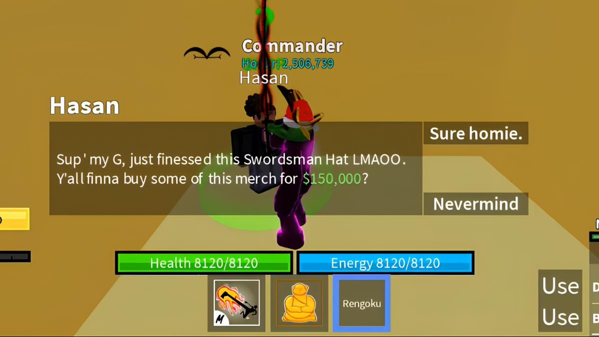 Cận cảnh Mũ Kiếm Sĩ (Swordsman Hat) - phụ kiện hiếm tăng sát thương kiếm trong Blox Fruits