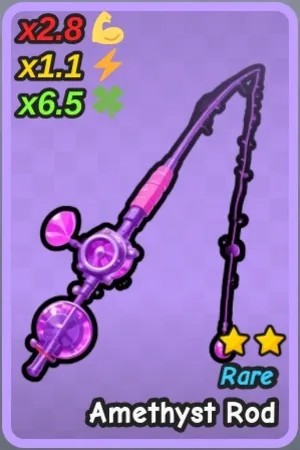 Cần câu Amethyst Rod trong Go Fishing Roblox